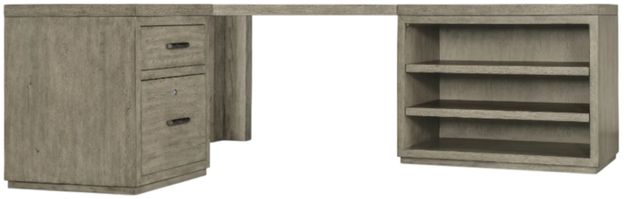 Hooker® Furniture Linville Falls Mink Corner Desk with Open and Small File-0