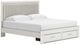 Signature Design by Ashley® Birmonton White King Upholstered Storage Panel Bed-0