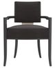 Caracole® Reserved Seating Caracole Classic Black/Seal Skin Arm Chair-1