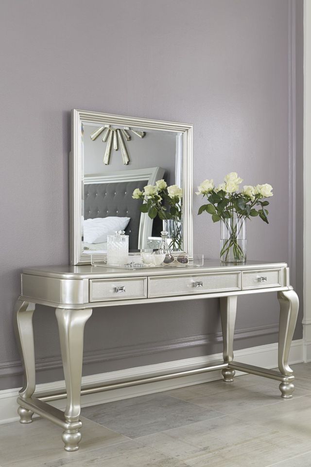Signature Design by Ashley® Coralayne Silver Vanity and Mirror-3