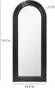 TOV Furniture Tanya Black Floor Mirror-2