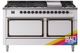 Ilve® Nostalgie II Noblesse 60'' Custom RAL Color Pro Style Dual Fuel Range with Burnished Trim-0