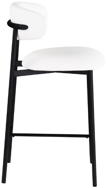Meridian Furniture Lupita White/Matte Black Counter Stool-2