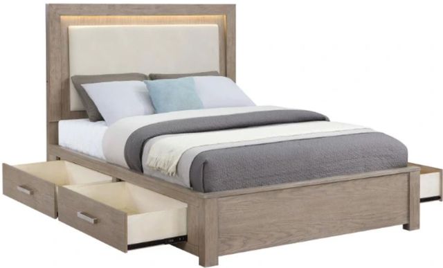 Coaster® Kenora Barley Brown California King LED Storage Bed-3