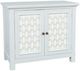 Jofran Inc. Isabella White 38" Mirrored Accent Cabinet-0