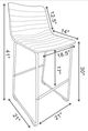 Coaster® Zuni 2-Piece Black/Blue Bar Stool Set-2