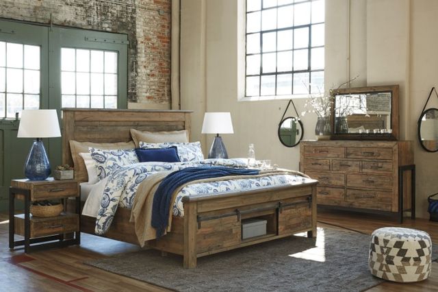 Signature Design by Ashley® Sommerford 2-Piece Brown King Panel Bed Set-3