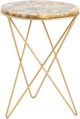 Crestview Collection Olivia Gold Accent Table with Agate Top-0