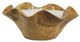 A & B Home Brown/White 4" Teak Candle Holder-1