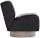 Bernhardt Marley Bernhardt Living Black Leather Swivel Chair-2