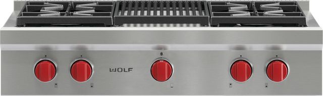 Wolf® 36" Pro Style Natural Gas Rangetop-0