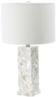 A & B Home Beige/White Shell Table Lamp-0