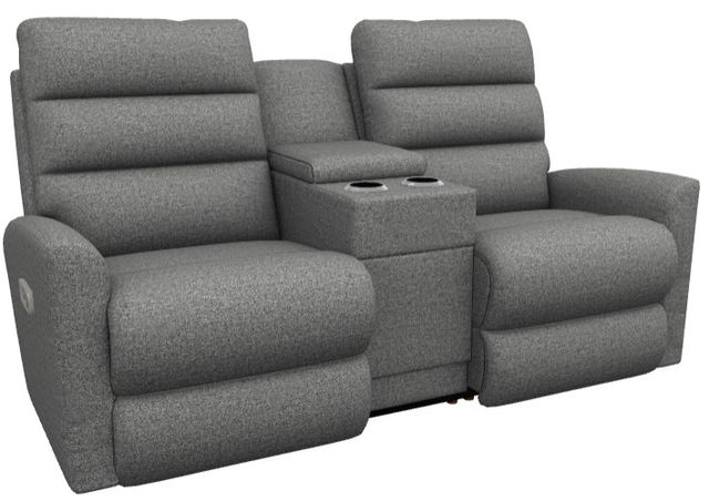 La-Z-Boy® Liam Granite Power Wall Reclining Loveseat with Console, Headrest, and Lumbar-0