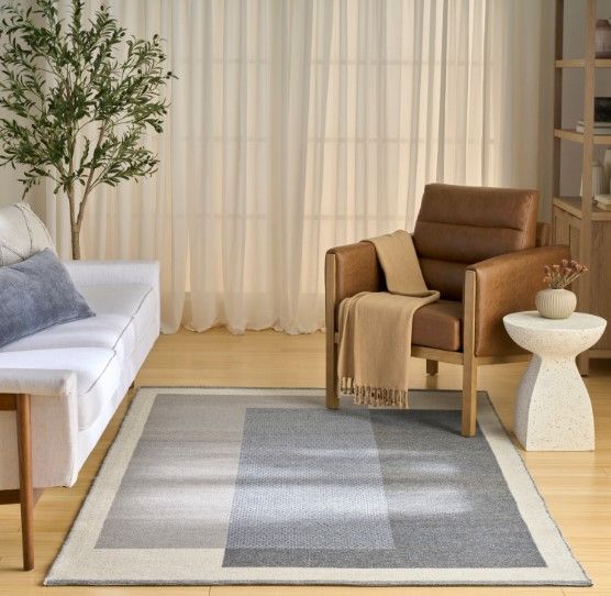 Nourison Home™ Copenhagen Ivory Blue 5'x7' Area Rug-1