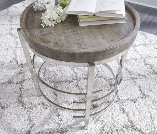 Signature Design by Ashley® Zinelli Gray Round End Table-1