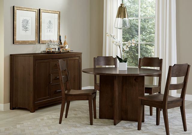LM Co Home By Vaughan-Bassett Crafted Cherry by Ben & Erin Napier Dark Cherry Ladderback Side Chair-1