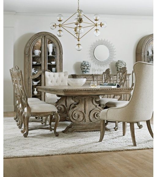 Hooker® Furniture Castella Antique Slate Rectangle Dining Table-1