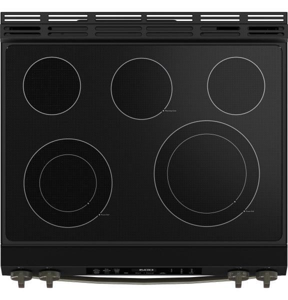 GE® 600 Series 30" Black Slate Slide-In Electric Range-3