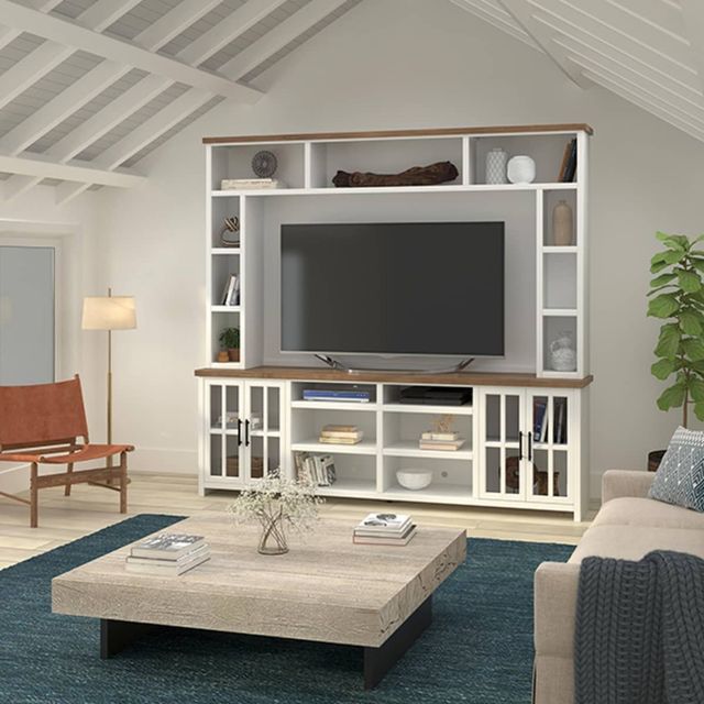 Legends Home Hampton Barnwood/Whitewash Entertainment Center-1