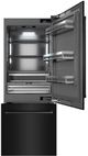 ZLINE 30" 16.1 Cu. Ft. Black Stainless Steel Built-In Bottom Freezer Refrigerator with Graphite Gray Interior-1