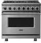 Viking® 7 Series 36" Stainless Steel Pro Style Dual Fuel Range-0