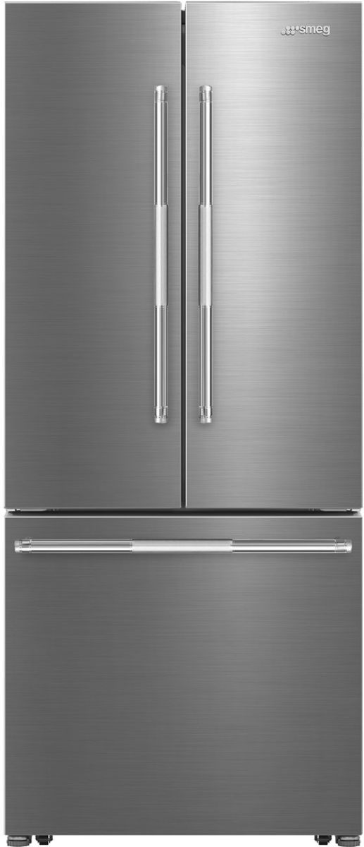 Smeg 30" 16 Cu. Ft. Stainless Steel Freestanding French Door Refrigerator-0