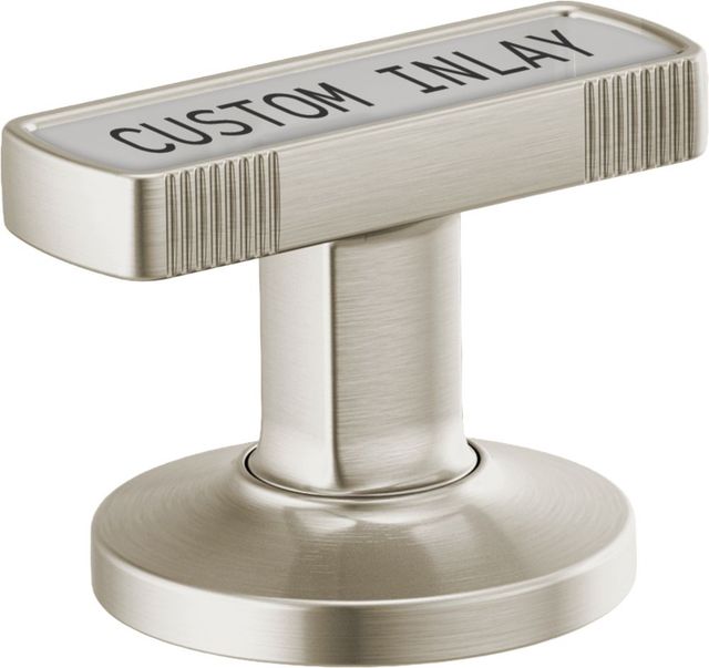 Brizo Kintsu® Brilliance® Luxe Nickel® Widespread Lavatory Knob with Custom Inlay Handle Kit-0