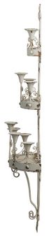 A & B Home Disressed White Candle Holder-2