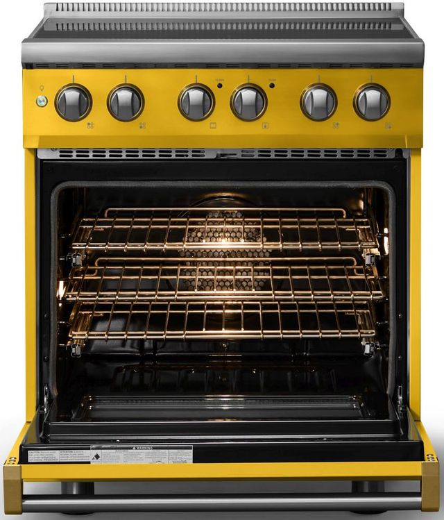 Viking® 5 Series 30" Daffodil Pro Style Induction Range with Brushed Brass Trim-1