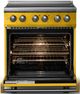 Viking® 5 Series 30" Daffodil Pro Style Induction Range with Brushed Brass Trim-1