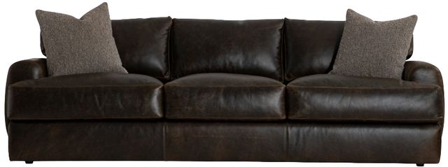 Bernhardt Cameron Bernhardt Living Brown Leather Sofa-2