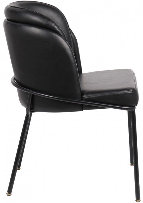 Meridian Furniture Jagger Black/Matte Black Vegan Leather Dining Side Chair-3