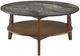 Coaster® Bradley Smokey Gray Coffee table with Dark Brown Base-4