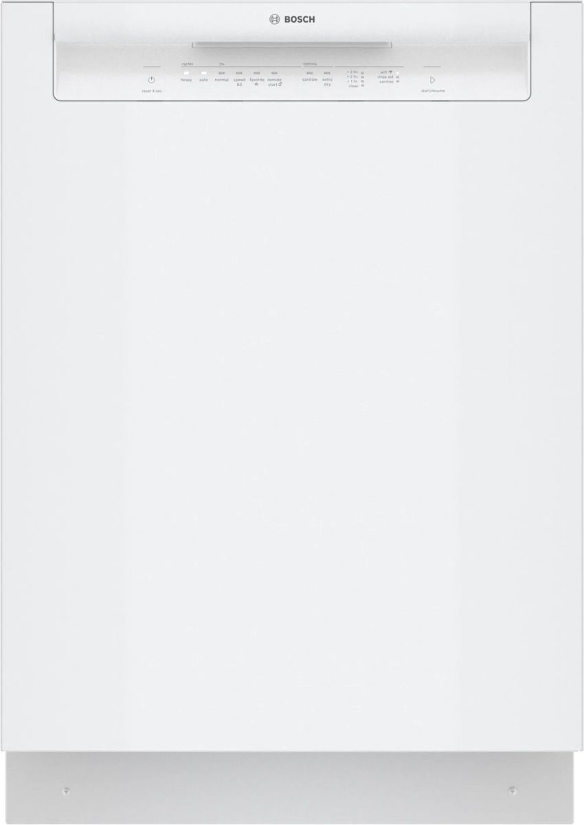 Bosch® 100 Series 24" White Front Control Built In Dishwasher