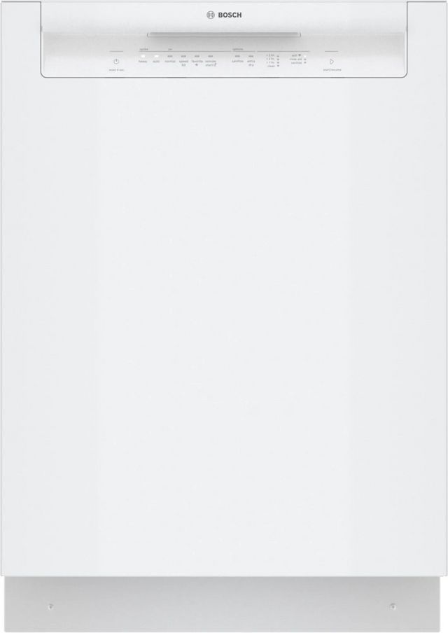 Bosch® 100 Series 24" White Front Control Built In Dishwasher-0