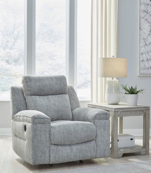 Benchcraft® Buntington Pewter Manual Rocker Recliner-4