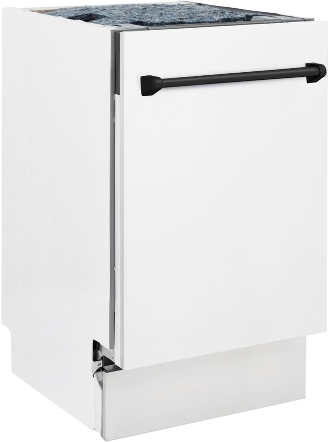 ZLINE Autograph Edition 18" White Matte Built In Dishwasher-2
