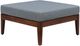 Linon Myrtle Grove Walnut Fabric/Wooden Outdoor Ottoman-0