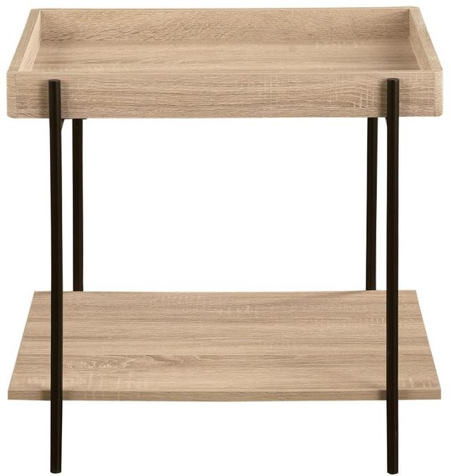 Coaster® Fallon 3-Piece Natural Occasional Table with Black Base Set-2