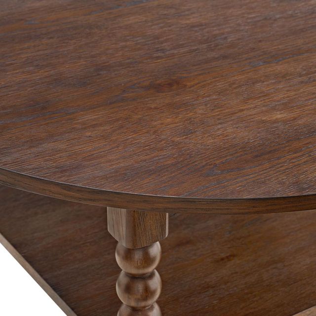 Martin Svensson Turned Wood Cocoa Brown Coffee Table-3