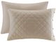 Olliix by Madison Park 4 Piece Khaki Full/Queen Breanna Cotton Reversible Tailored Bedspread Set-2