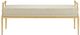Currey & Company Genevieve Beige Shimmer Gold Bench-0