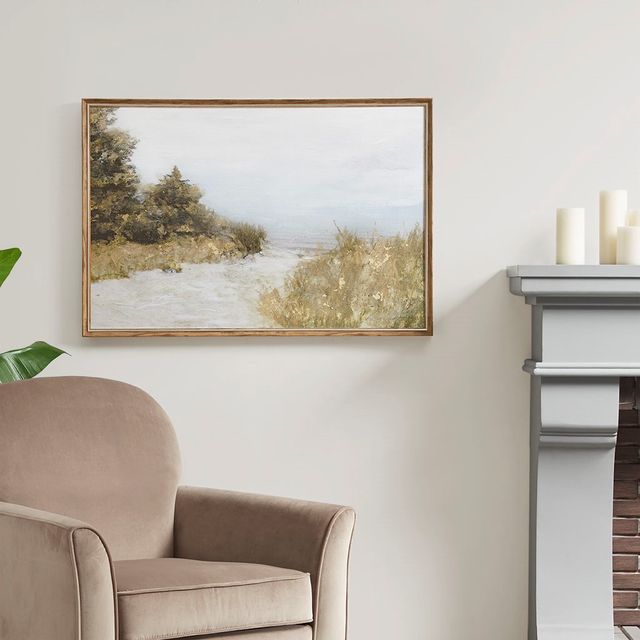 Olliix by Martha Stewart Lake Walk Multi-Colored Framed Gel Coated Canvas-4