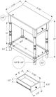 Monarch Specialties Inc. Antique White/Espresso Veneer 2-Tier Storage Accent Table-1