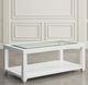 Jofran Inc. Urban Icon Glass Top Coffee Table with White Base-1