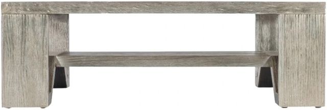 Hooker® Furniture Melange Saber Glass Top Cocktail Table with Silver Base-2
