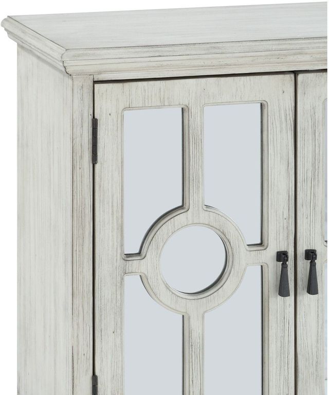 Mazin Furniture Polly Antique White Accent Chest with Mirror-2