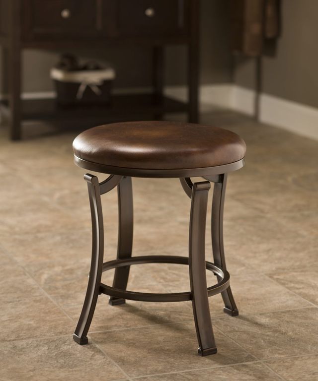 HH2 Home Hastings Antique Bronze/Brown Vanity Stool-3