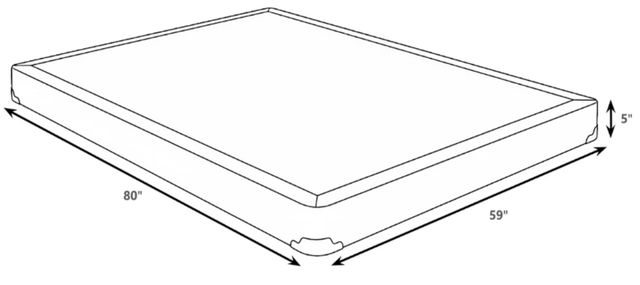 Coaster® Mercer Gray 5'' Queen Low Profile Box Spring Foundation-2