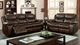 Furniture of America® Pollux Brown Manual Reclining Loveseat-1